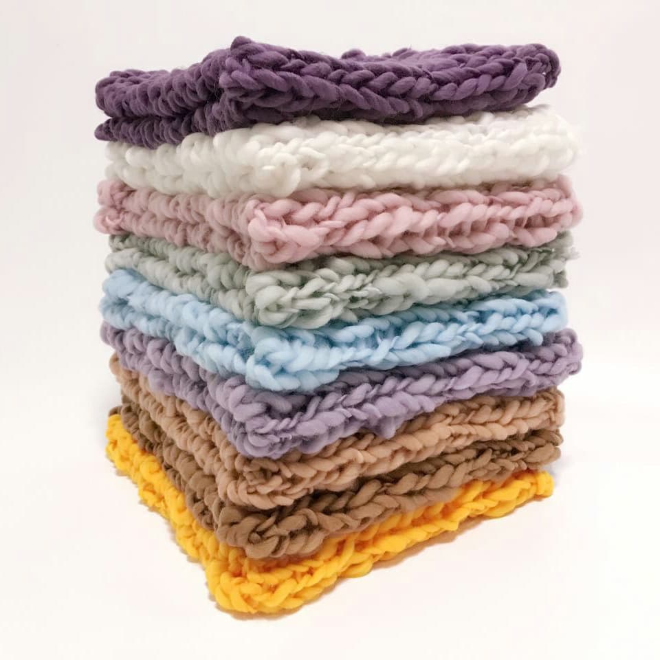 Cross-border New Children's Photography Clothing Newborn Photo Prop Mat Baby Handmade Knitted Wool Blanket