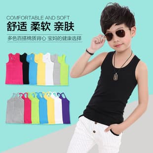 Kids Pure Cotton Boys Tank Top Girls Camisole Vest Children Underwear Summer Girls Base Layer
