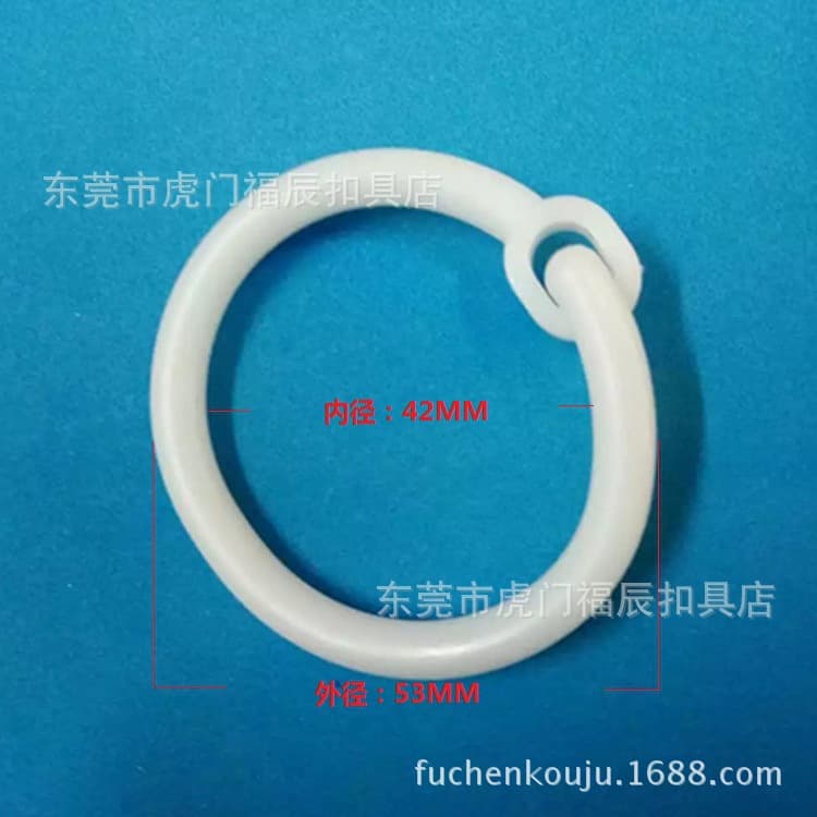 Plastic open rings, plastic open loops, PP card chain clasps, 42mm inner diameter