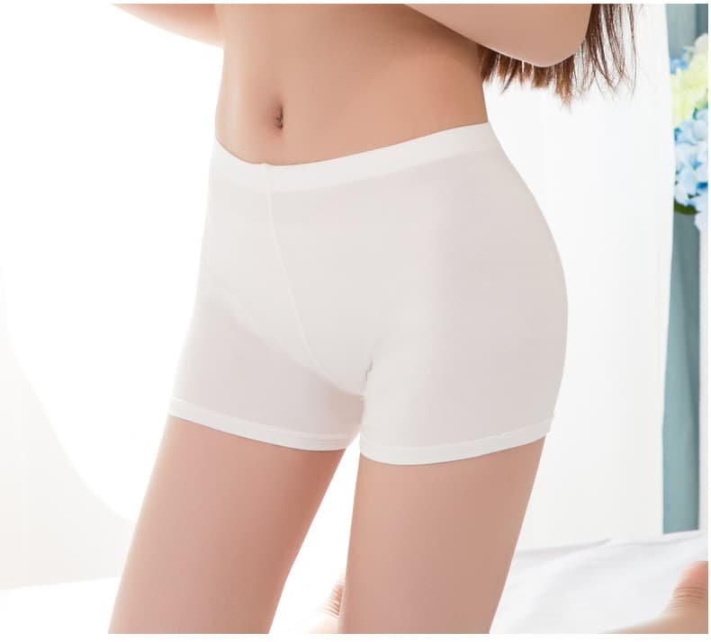 Women's Modal Lace Safety Shorts, Plus Size, Anti-Exposure, Boxer Briefs, 3/4 Length, Non-Curling Hem