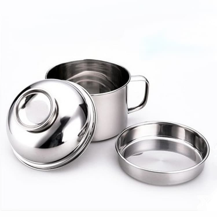 Stainless Steel Lunch Cup, Double-Layer Thickened with Magnetic Instant Noodle Cup, Student Multi-Purpose Lunch Box Kitchenware, Wholesale Stock