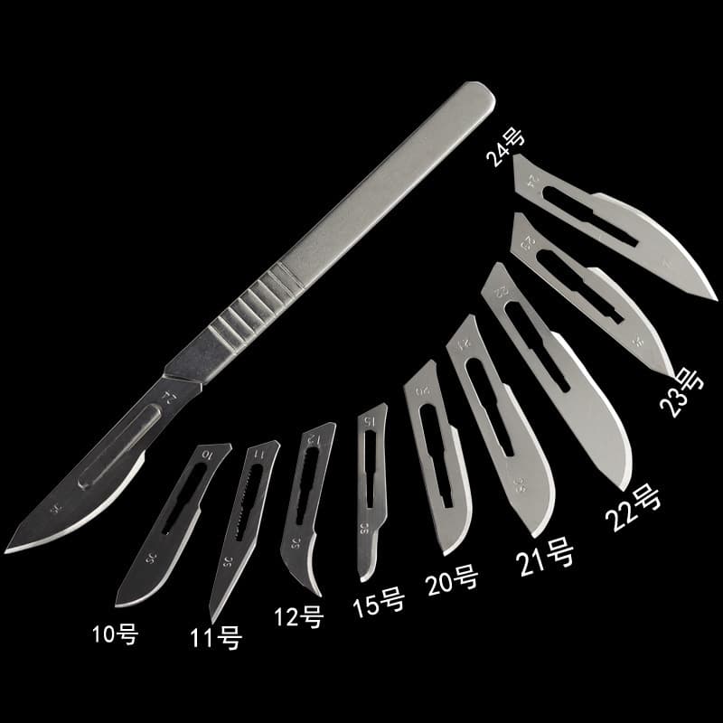No. 11 No. 23 stainless steel handle non-surgical blade veterinary practice No. 11 knife mobile phone film tool set