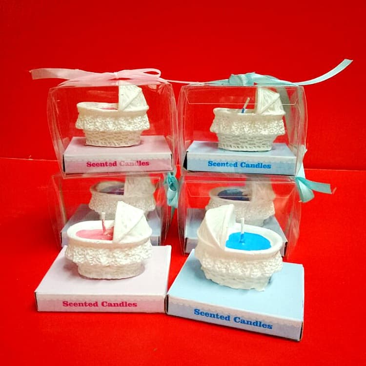 Festive Gift New Baby Candle Birthday Party Candle Creative Baby Stroller Candle Cute Cradle