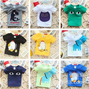 Street Stall Hot Selling Sourcing Boys and Girls Short Sleeve Tops Wholesale Rural Cheap Sourcing Morning Market Street Stall