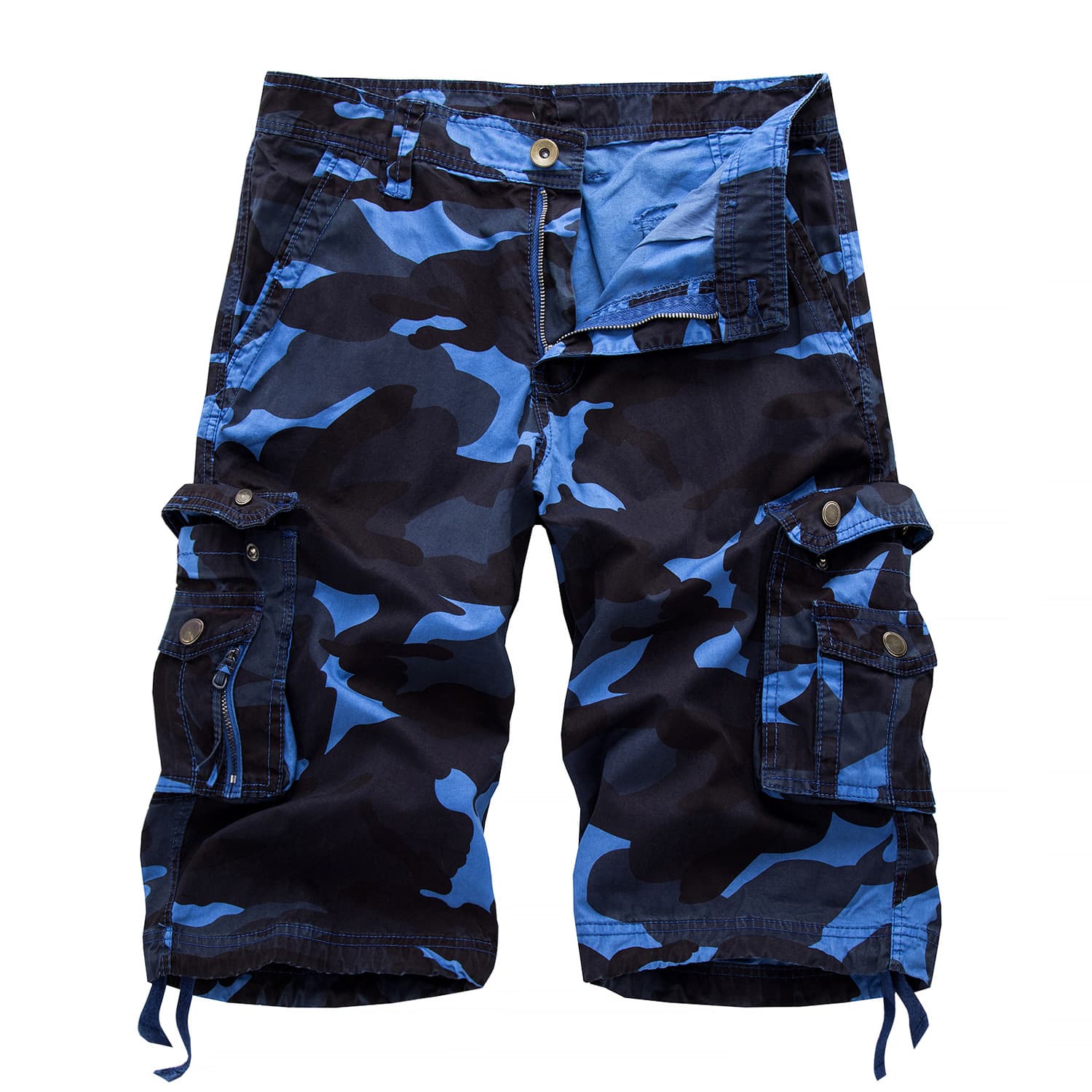 Wholesale Camouflage Cargo Shorts for Men, eBay Amazon Plus Size 5-Inch Camo Shorts, Beach Shorts