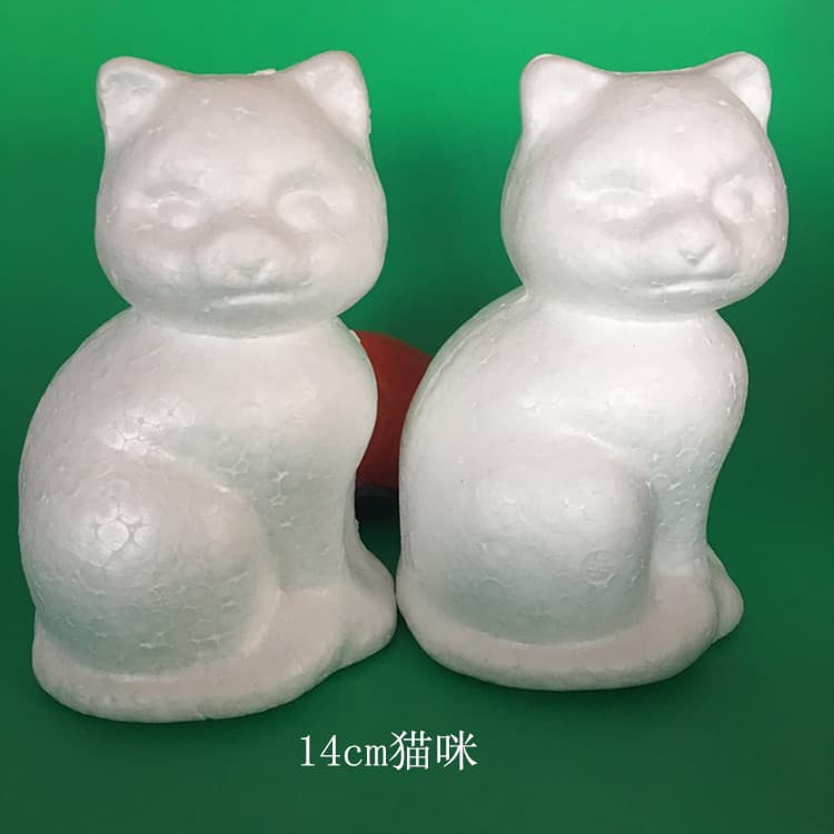 Factory Direct EPS Foam Cat 120mm 140mm Paulilong Animal Modeling Preschool Education Handmade DIY