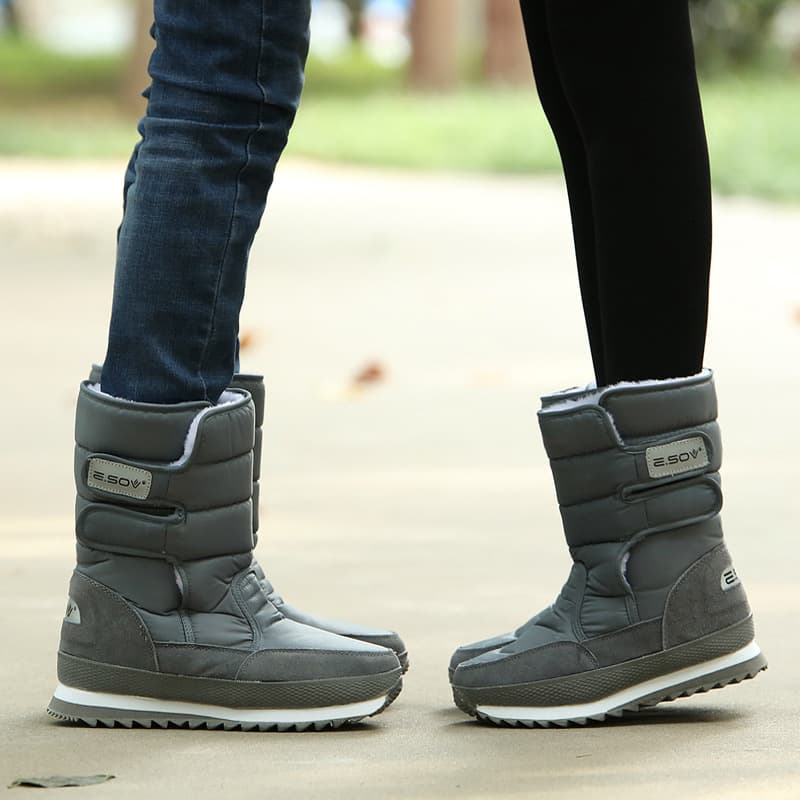 Winter All-match Waterproof Non-slip Snow Boots Thickened Warm Couple Boots Men's and Women's Snow Shoes Comfortable Cotton Boots