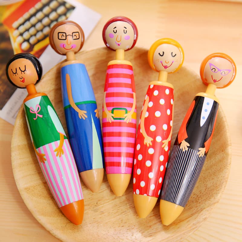 Factory direct sales cartoon ballpoint pen doll villain advertising pen creative student ballpoint pen Japanese and Korean stationery wholesale T
