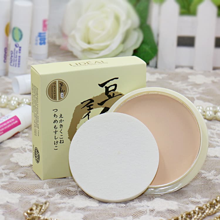 Wholesale LIDEAL Soy Milk Pressed Powder, Setting Powder with Puff, Loose Powder, Makeup