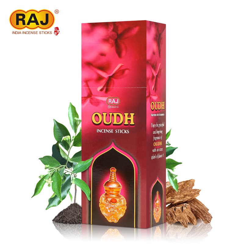 RAJ Indian Agarwood OUDH Genuine Indian Original Imported Handmade Aromatherapy Incense Sticks 038