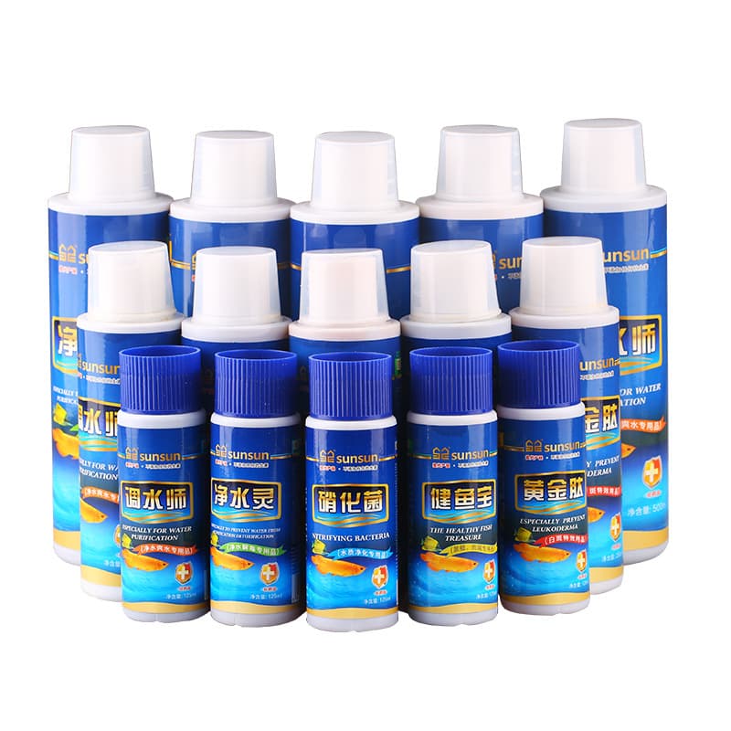 Nitrifying bacteria water conditioner, 48 bottles per case for small, 30 bottles per case for medium, 24 bottles per case for large, for aquarium tropical fish