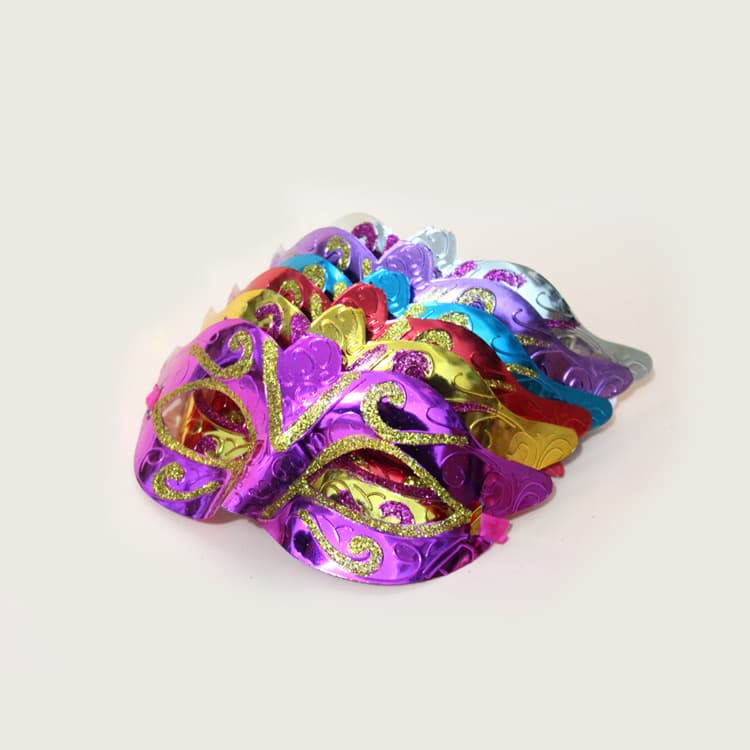 Factory Stock Masquerade Masks Festival Birthday Party Cross-border Supply Plastic Electroplated Painted Masks