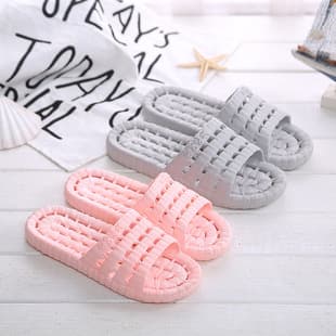 Bathroom Slippers Non-slip Shower Hollow Leakproof Home Couple Indoor PVC Men's and Women's Plastic Slippers Summer