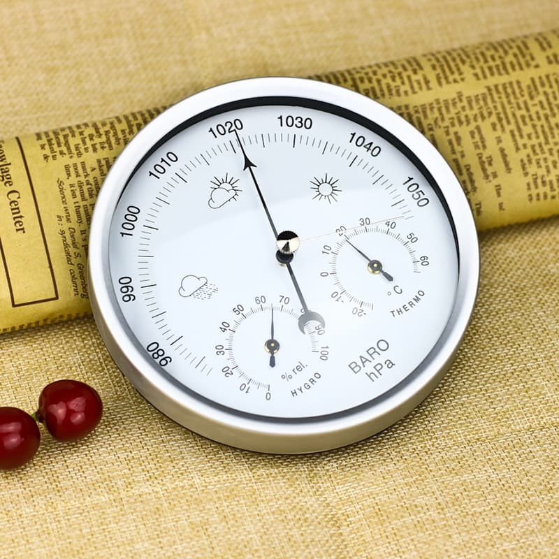 Weather Station Barometer Thermometer Hygrometer Trio, Cross-border E-commerce Retail Hot Item 132mm Size