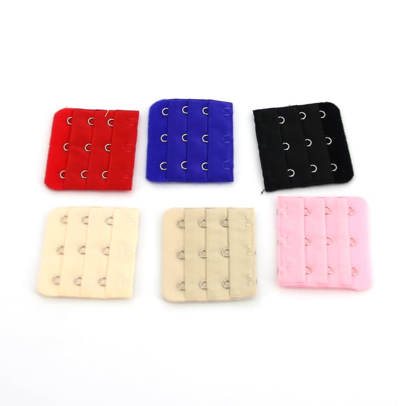 Underwear accessories, bra extender hook, bra clasp with three rows and three hooks, bra adjustment hook.