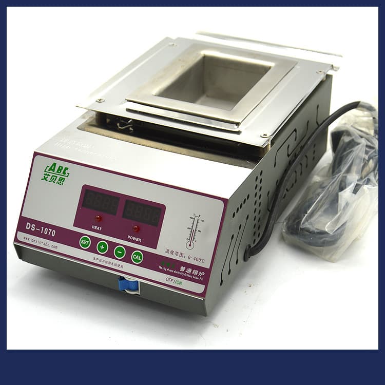 Factory Direct ABC Lead-Free Eco-Friendly Stainless Steel Soldering Pot Desktop 1070 Digital Display High Temperature Hand-Dip Soldering Pot