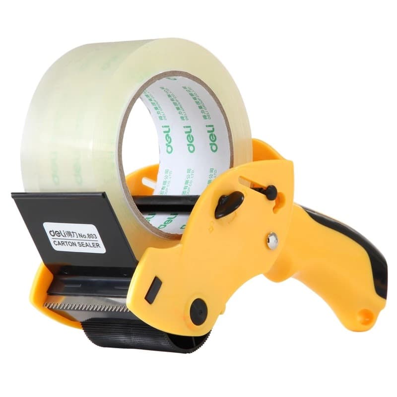 Deli 803 Tape Dispenser 6cm Transparent Tape Cutter Manual Packing Machine Sealer