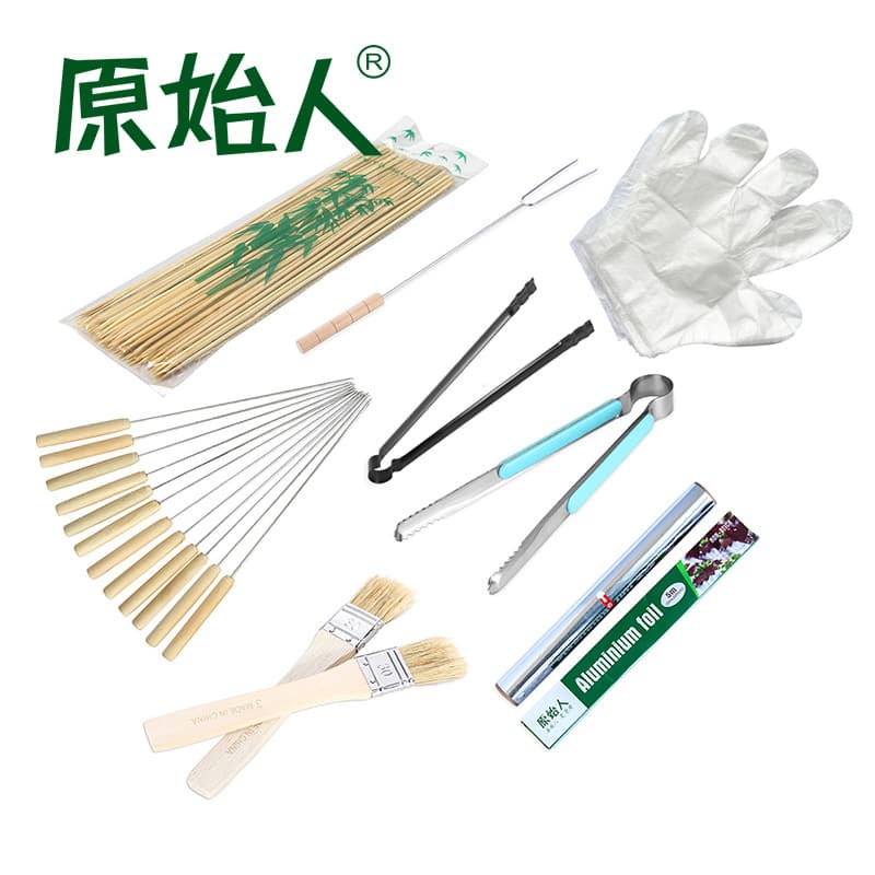 Manufacturer Direct Supply BBQ Tool Set, Outdoor Barbecue Accessories, 8-Piece Camping and Grilling Kit