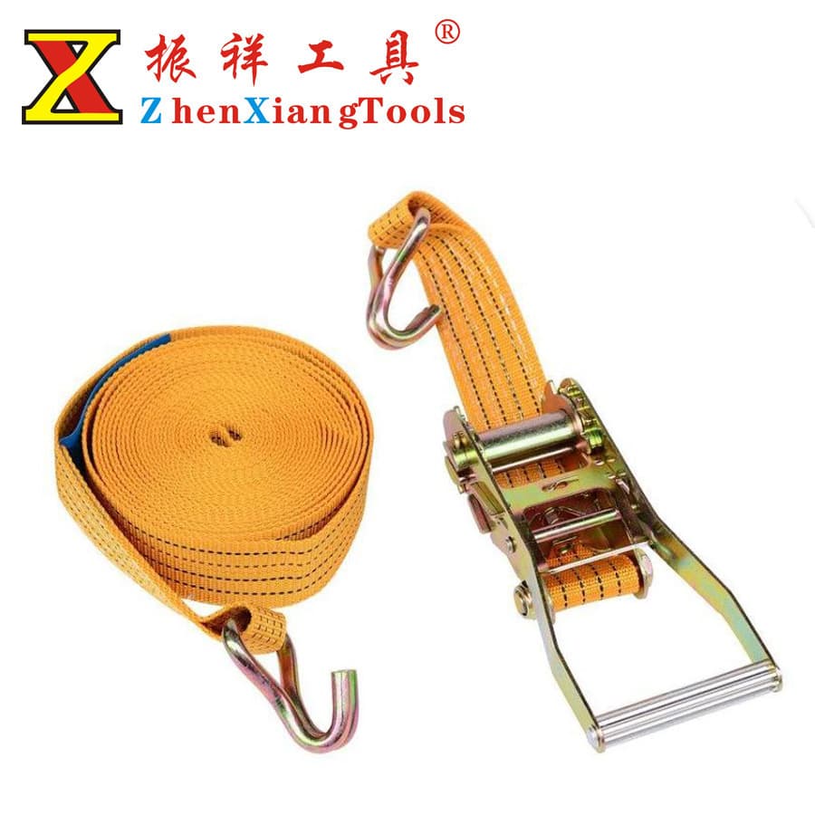 Truck rope tightener tightener bundler double hook polyester cargo binding belt fastening belt thickened ratchet tightening