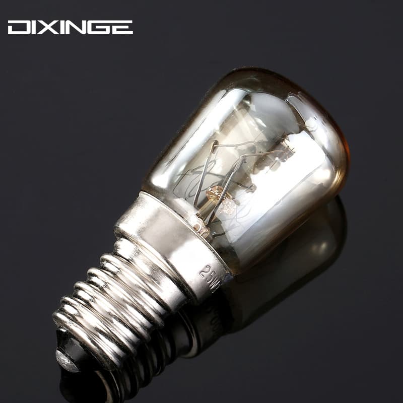 25W High Temperature Resistant 300°C Bread Machine Yellow Tungsten Filament Bulb, 25W Oven Lighting E14 Screw Base Oven Bulb