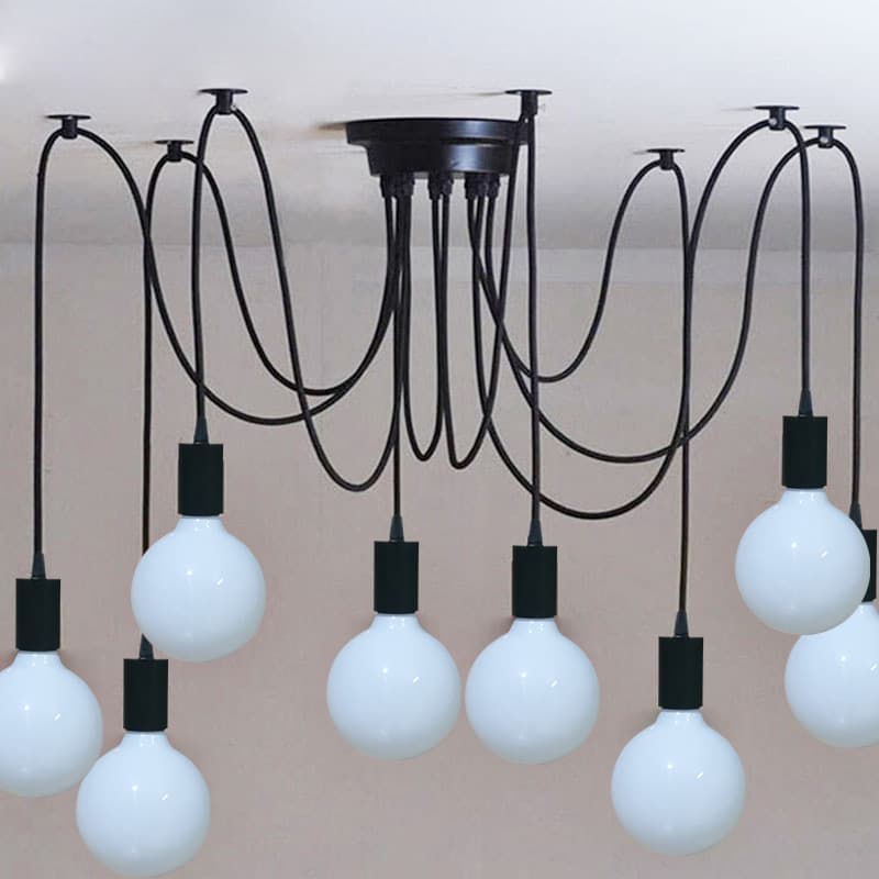 Vintage Industrial Style Spider Multi-headed Branch Chandelier Restaurants Clothing Stores Living Rooms Scattering Chandelier