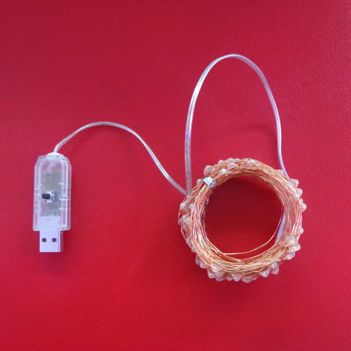 New 8-Function USB Copper Wire String Lights, Waterproof Christmas Holiday String Lights, Hotel Wedding Decorative Rice Lights