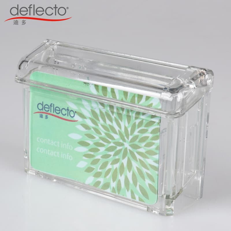 Cross-border Factory PC Wall-mounted Dust-proof Business Card Box, File Holder, Plastic Business Card Clip, Transparent Card Box, Wholesale