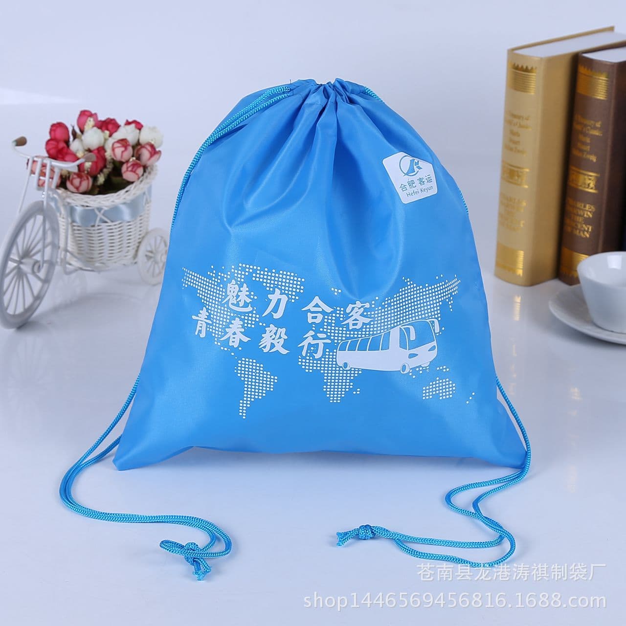 Manufacturer Nylon Fabric Bag, Drawstring Pull Cord Bag Processable, Polyester Fabric Drawstring Backpack Processing Wholesale