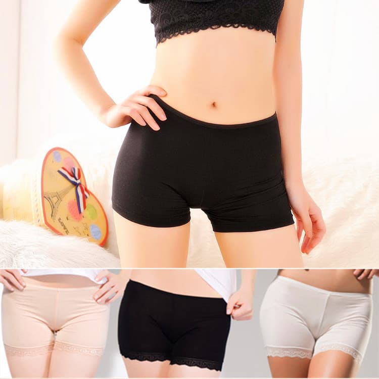 Summer Modal Safety Pants, Anti-exposure Pants, Lace Trim Three-Quarter Pants, Plus Size Shorts, Leggings, Factory Direct Stock