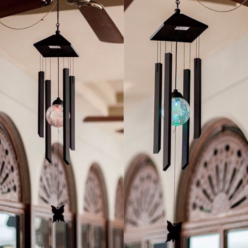 Solar Wind Chime Light, Home Garden Hanging Light, Home Courtyard Decorative Light, Christmas Light, Color-Changing Wind Chime Light