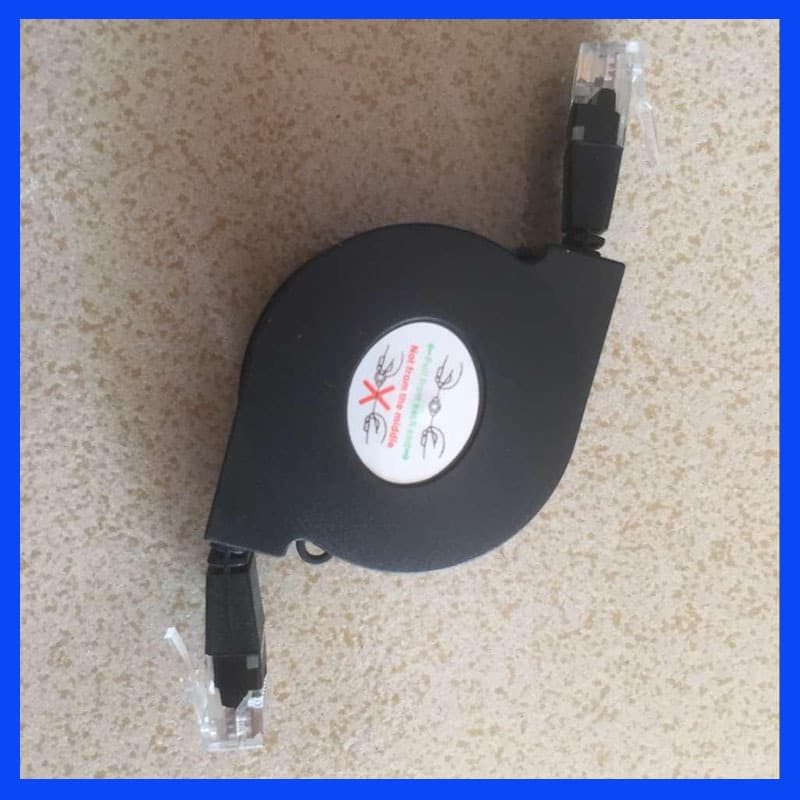 Manufacturer supply 1M Cat6 Gigabit retractable network cable, convenient and portable, retractable network cable
