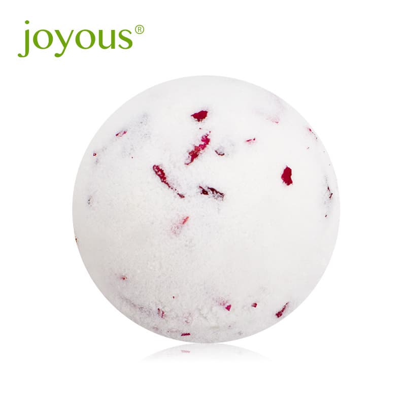 Joyous Milk Rose Bath Salt Ball, Bath Bomb, Moisturizing and Hydrating Bubble Ball, Comes with a Bathtub Bag.