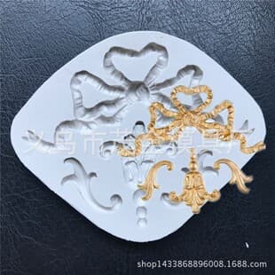 DIY Silicone Mold European Relief Flower Vine Bow Fondant Cake Mold Chocolate Cake Mold
