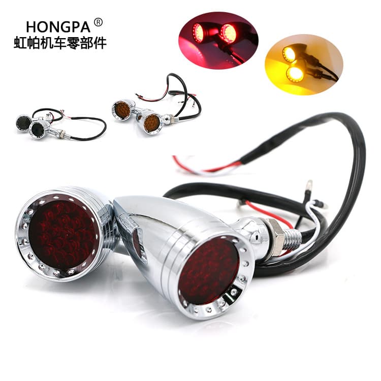 New Retro Motorcycle Turn Signal LED Indicator Light for Yamaha Motorcycle Aluminum Alloy