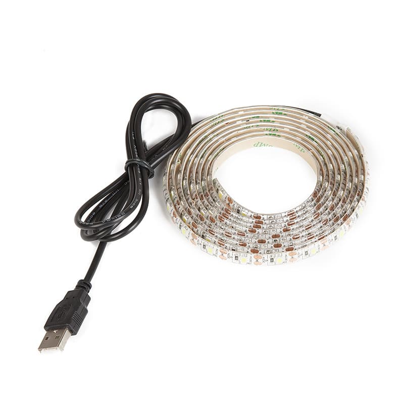 Waterproof 2835 USB LED Strip Light Kit, Low Voltage 5V Flexible Soft Light Strip, TV Background Light