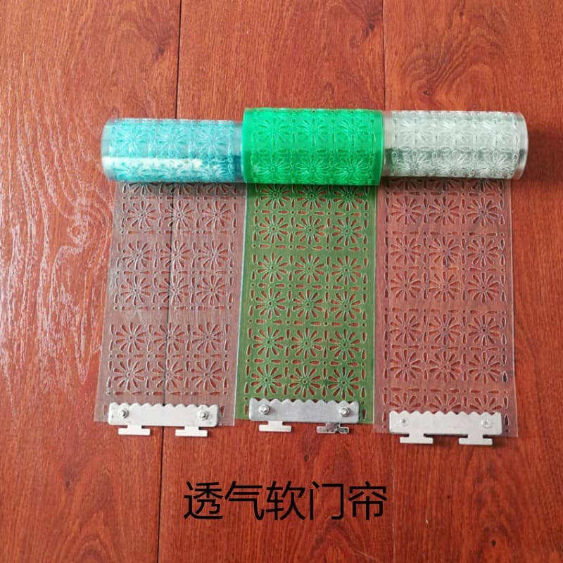 Factory Direct Summer Breathable Perforated Door Curtain, PVC Plastic Transparent Soft Door Curtain, Home Anti-Mosquito Fly Curtain for Supermarkets