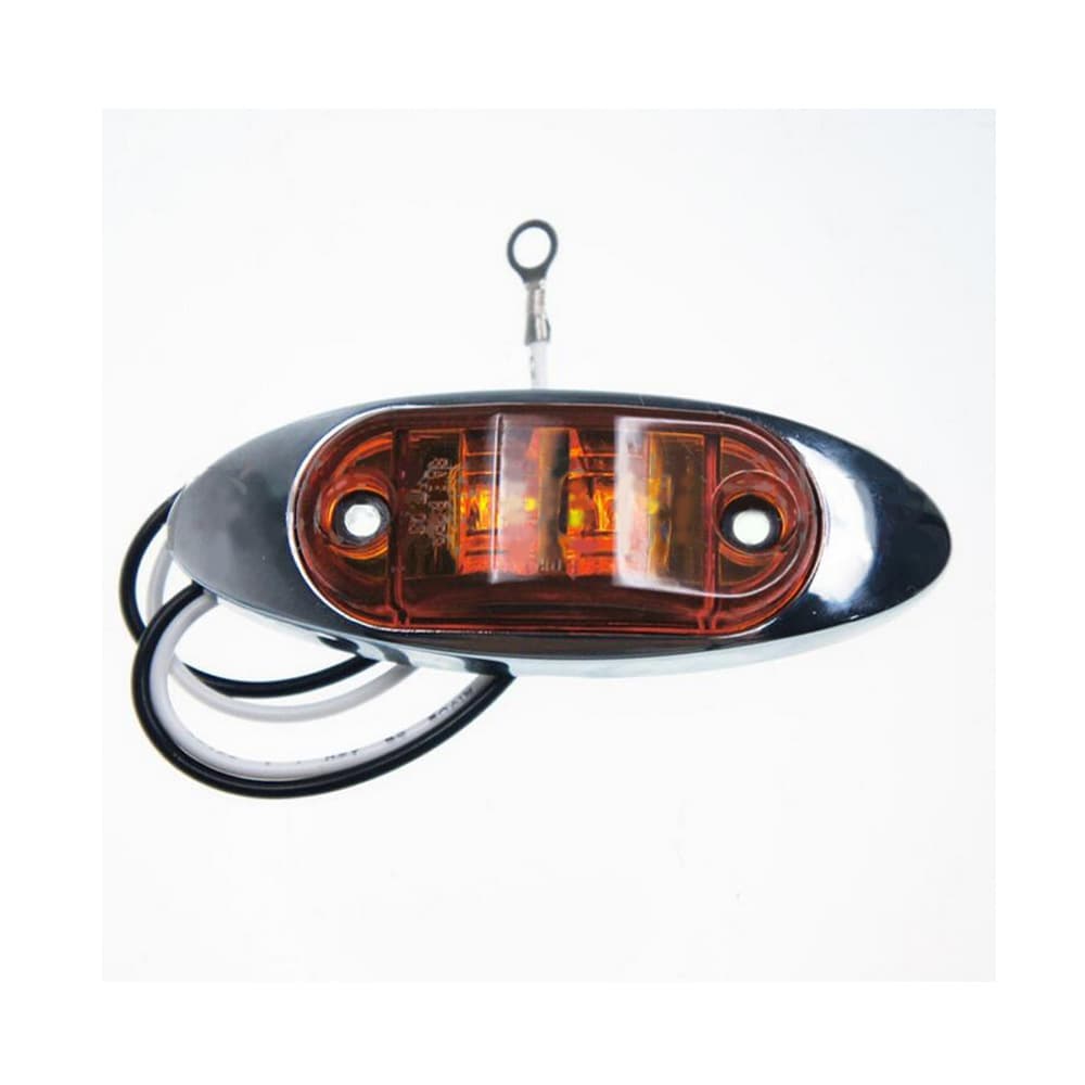 Bright Silver Chrome-Plated LED Signal Light Housing with Pointed Shape