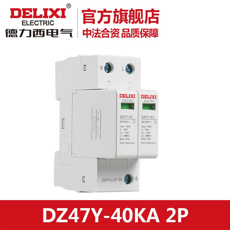 Delixi Power Surge Protector Anti-Surge Protector Lightning Strike Protection DZ47Y 2P 40KA 385V