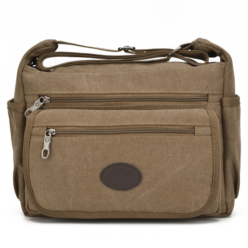 Korean Style New Retro Canvas Bag Men's Shoulder Bag Casual Crossbody Bag for Export Cross-Border