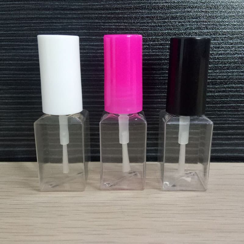 PETG children's plastic nail polish bottle water-based nail polish bottle, 8-10ml square environmentally friendly nail polish bottle