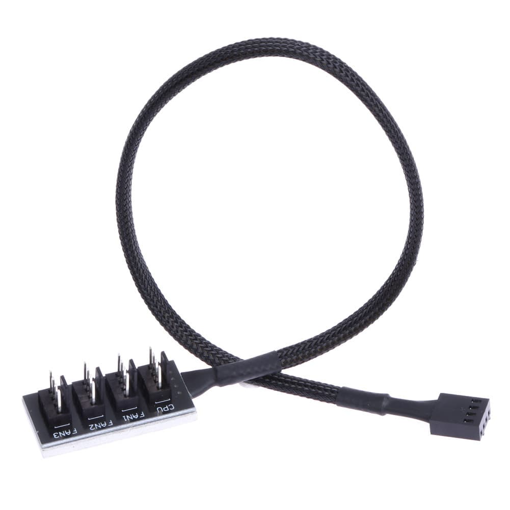 4-pin Pwm Fan Hub Mainboard Extension Cable Computer Temperature Control Speed Regulation Board Fan Hub