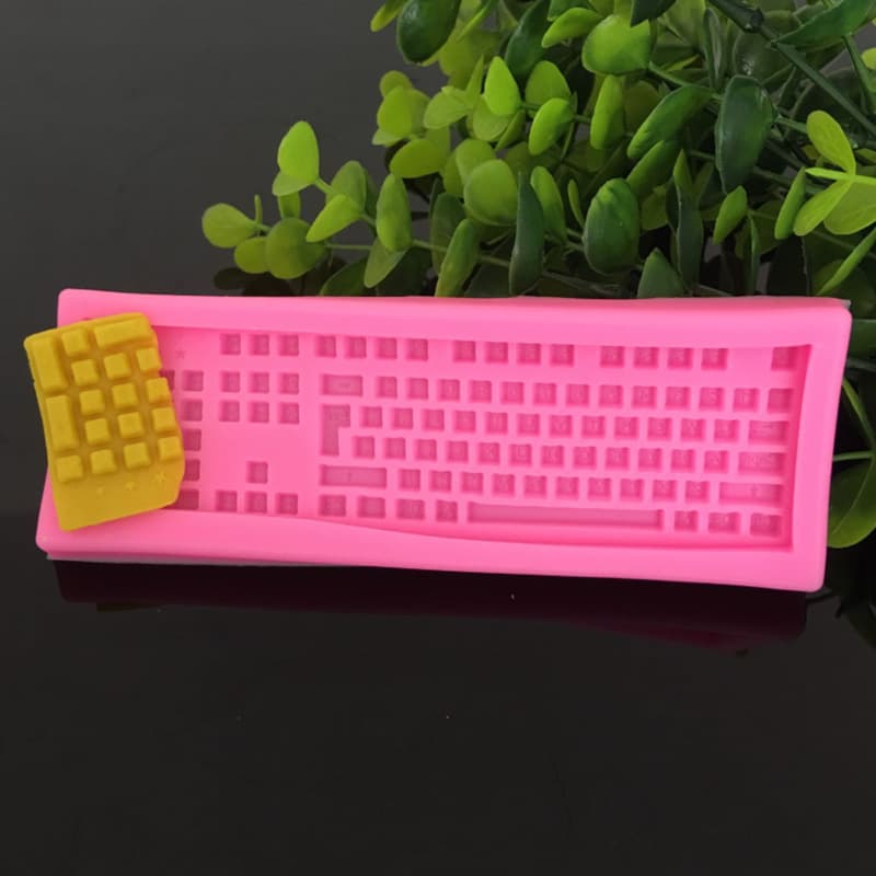 Keyboard Chocolate Mold Silicone Mold DIY Handmade Creative Mold Fondant Grinding Tool Fondant Kitchen Supplies