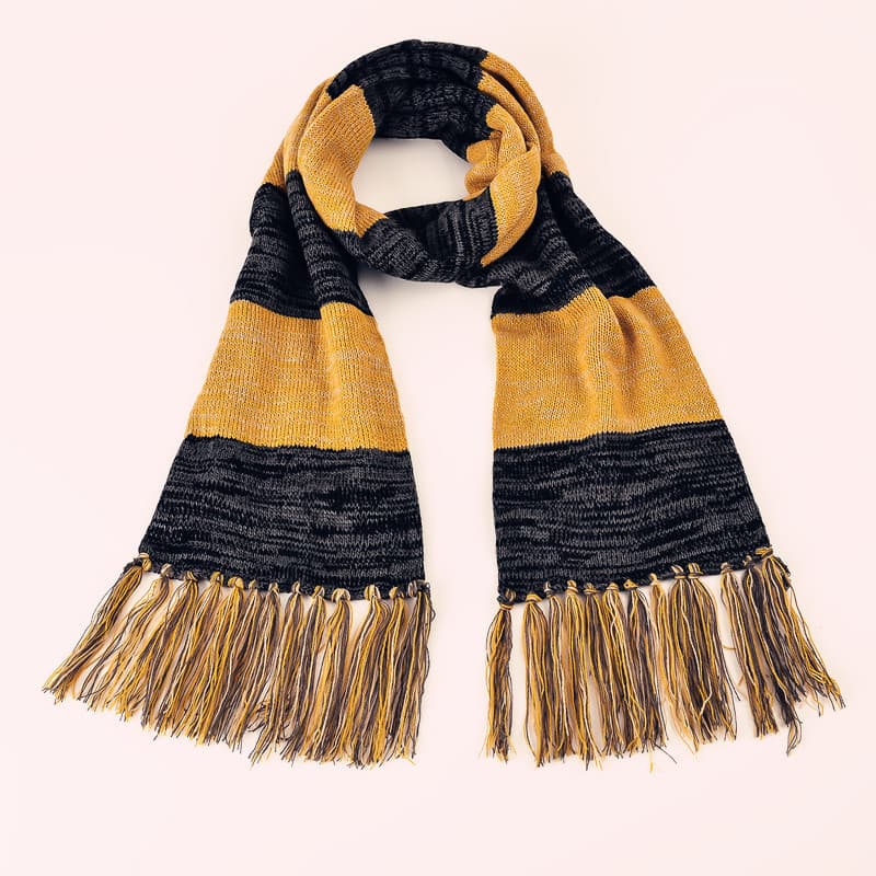Harry Potter Double Layer Tassel Scarf Newt Scamander Where Are the Animals Cos Party Christmas Halloween Gift for Friends And Classmates