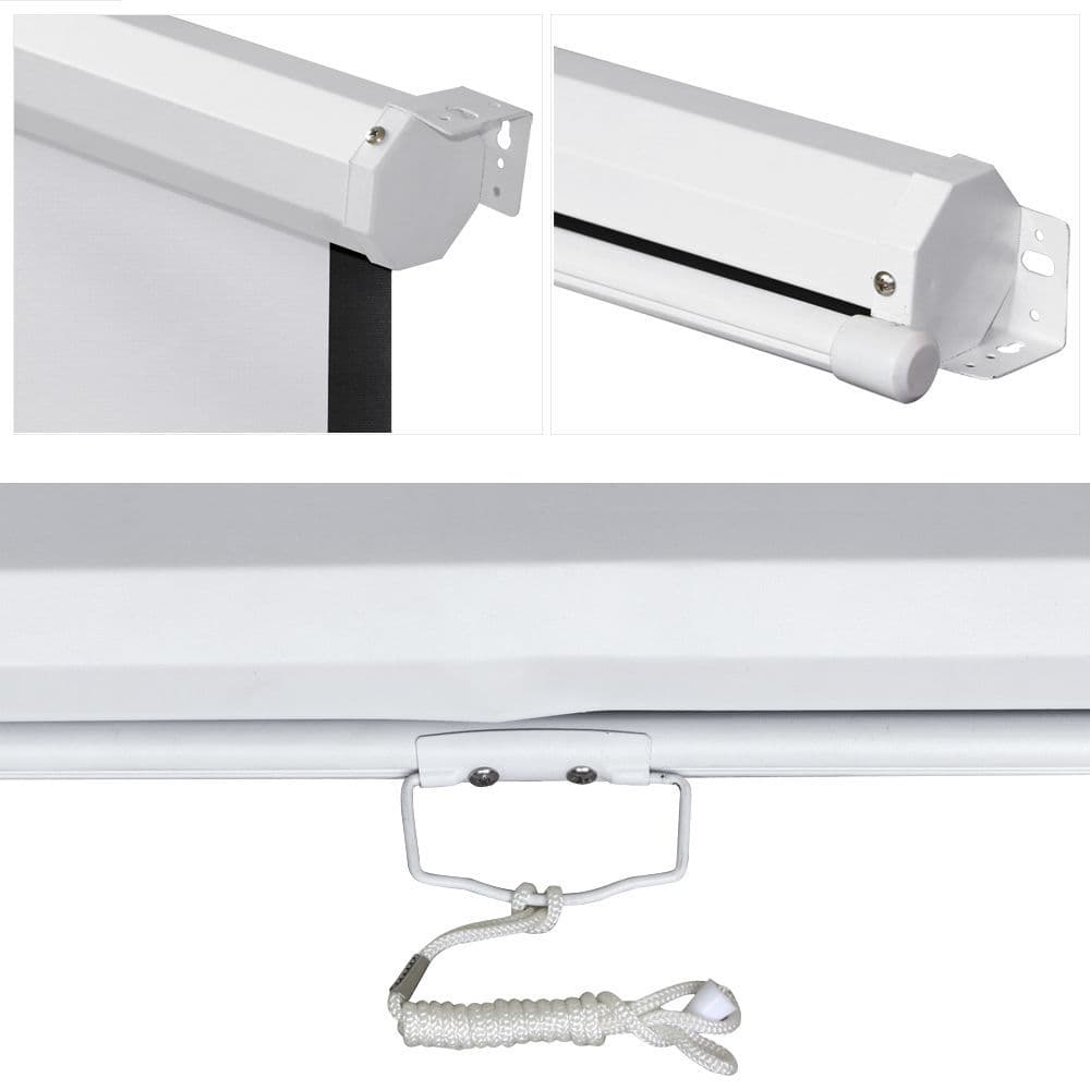 100-Inch Wall-Mounted/Ceiling-Mounted Self-Locking Screens of Various Sizes Manual Pull-Down Projection Screen Fabric
