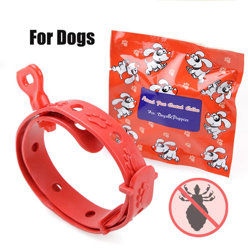 Chongbeibei Pet Flea Collar - Red Dog Flea Collar, Cat Flea Collar, Cat Flea Removal Collar