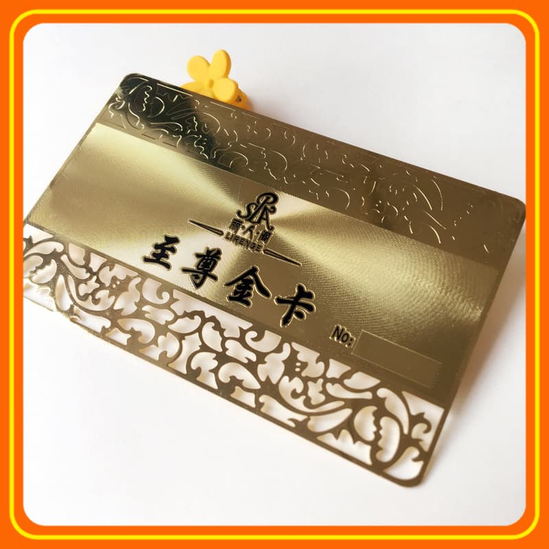 Stainless Steel Metal Gold Card Business Card VIP Gold Silver Card Hotel VIP Card Hollow Pattern Card Creative Metal Card
