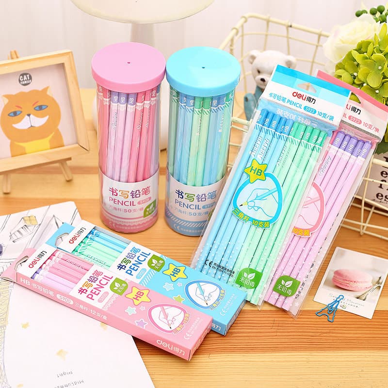 Deli S928 Hexagonal Pencil HB Pencil 50 Barrels Primary School Students Writing Pen Children's Writing Pen