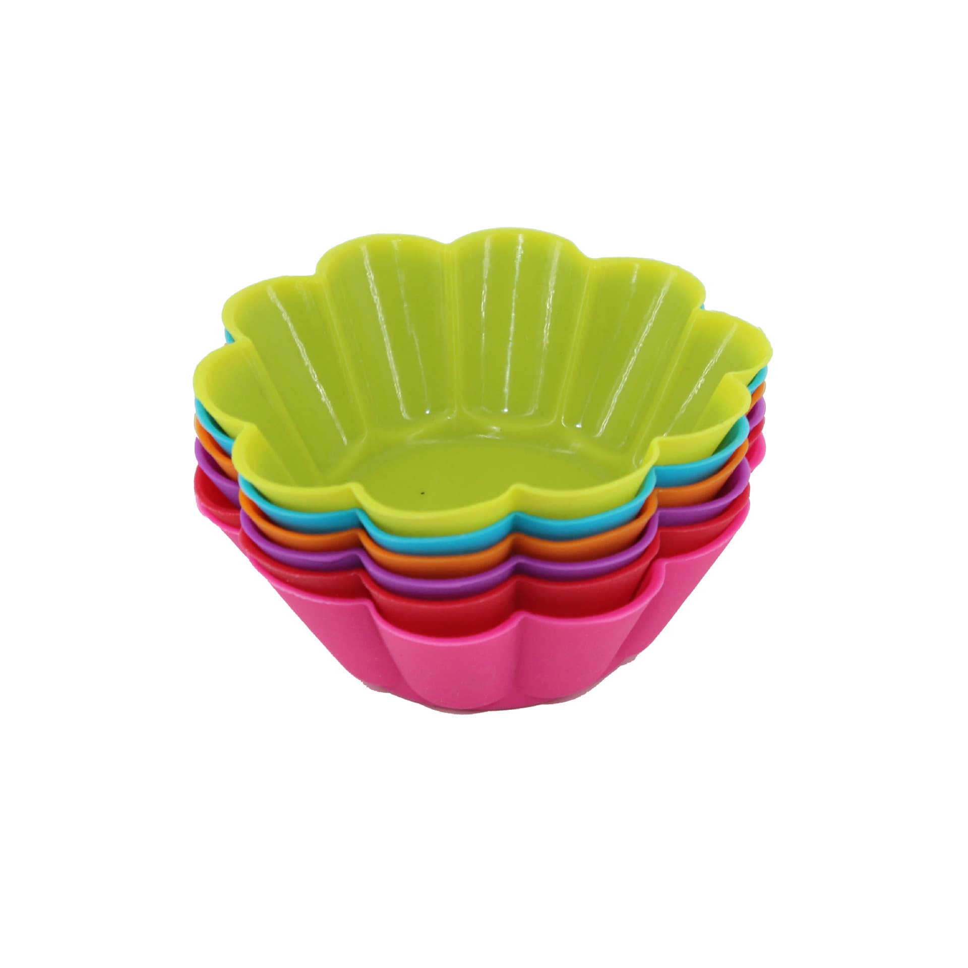 Silicone Muffin Cups Round Cake Mold Silicone Cake Cups Flower Egg Tray Baking Tools Non-Stick Heat Resistant Mold Tray