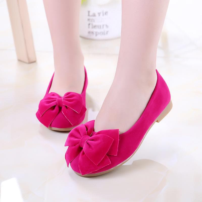 Girls' Leather Shoes Spring/Autumn Student Bean 2023 New Baby Children's Flats Korean Style Bow Girls' Princess Shoes