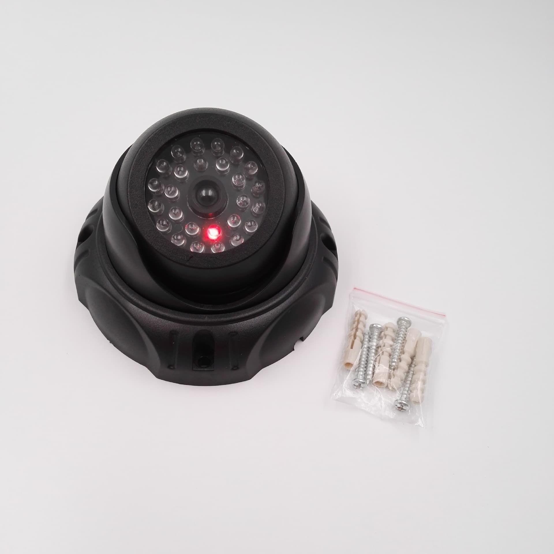 Fake camera, simulated monitor, flashing lights, fake surveillance device